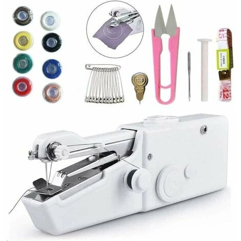 Mini Macchina Da Cucire Elettrica Portatile Con Accessori Per Cucire Per Tessuti…