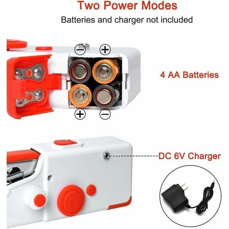 Macchina Da Cucire Portatile, Mini Macchina Da Cucire Elettrica Portatile Per Adulti, Punto Rapido Adatto Per Tessuti, Viaggi A Casa Fai Da Te, Abbigliamento - immagine 4