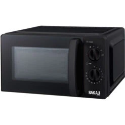 Forno Fornetto Microonde Elettrico 20Lt 700W 6 Livelli Di Potenza Timer Nero