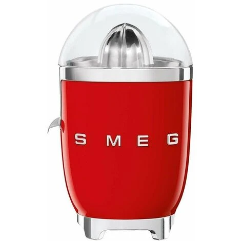 Smeg CJF01RDEU Estetica 50's Style Spremiagrumi Elettrico Con Beccuccio Antigoccia In Acciaio Inox E Chiusura A Scatto Potenza 70 W Rosso