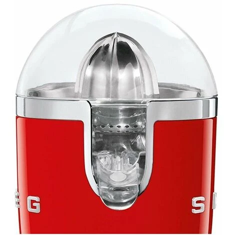 Smeg CJF01RDEU Estetica 50's Style Spremiagrumi Elettrico Con Beccuccio Antigoccia In Acciaio Inox E Chiusura A Scatto Potenza 70 W Rosso - immagine 5