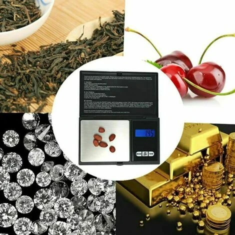 Bilancia Portatile, Bilancia Digitale Di Precisione Da 500 G 0,01 G, Mini Bilancia Digitale Tascabile, Funzione Tara, Display LCD - immagine 2