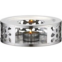 Scalda Teiere Base Riscaldante Per Teiera Base Scaldacandele Tealight Scalda Teiera Base In Acciaio Inossidabile (15 Cm), Kueatily