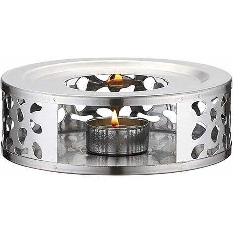 Scalda Teiere Base Riscaldante Per Teiera Base Scaldacandele Tealight Scalda Teiera Base In Acciaio Inossidabile (15 Cm), Kueatily