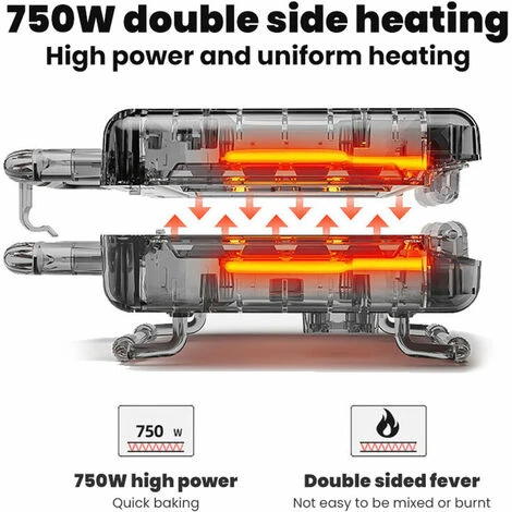 Casseruola Da Cucina Macchina Per Hot Dog Elettrica Corn Dog Macchina Per Waffle Macchina Per Salsicce Rivestimento Antiaderente Cuocere 6 Hot Dog Alla Volta Cucinare BBQ Grill - immagine 4