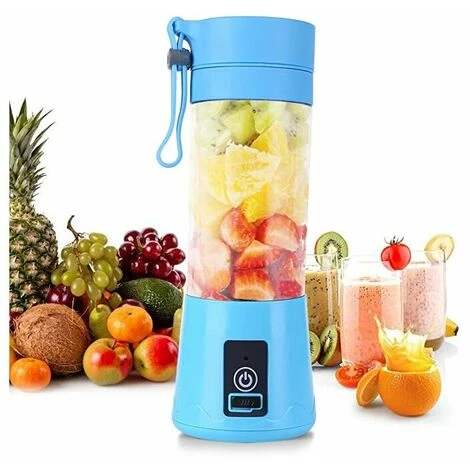 Frullatore Portatile Per Frullati USB Ricaricabile 380 Ml Mini Frullatore Per Frutta E Verdura Spremiagrumi Portatile Spremiagrumi Elettrico - immagine 5