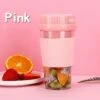 Spremiagrumi Portatile Spremiagrumi Elettrico Frutta Ricarica Wireless USB Mini Piccola Tazza Di Succo Per Studenti A Casa ， Rosa