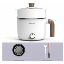 Fornello Di Riso Multifunzionale Piccolo In Acciaio Inossidabile Da 1,5 Litri / Fornello Di Riso Portatile Da Studio / Hotel, (gabbia A Scala In Plastica)