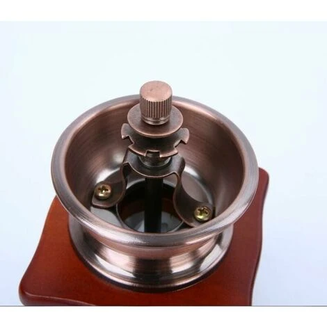 Macinacaffè Manuale Vintage, Macinacaffè Manuale In Legno Mini Macinacaffè Vintage Antico A Manovella Con Impostazione Della Velocità Regolabile, Ottimo Per La Casa E I Viaggi. - immagine 3