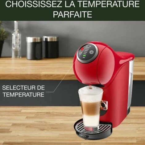 KRUPS Genio S Plus - Macchina Per Espresso BooFunction XL Bevande Calde E Fredde - Indicatore Di Decalcificazione - Rosso - YY4444FD - immagine 4