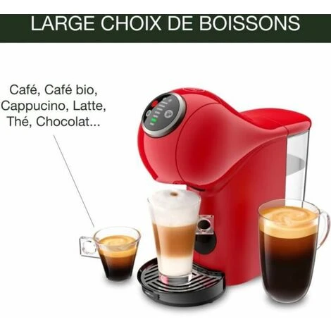 KRUPS Genio S Plus - Macchina Per Espresso BooFunction XL Bevande Calde E Fredde - Indicatore Di Decalcificazione - Rosso - YY4444FD - immagine 5