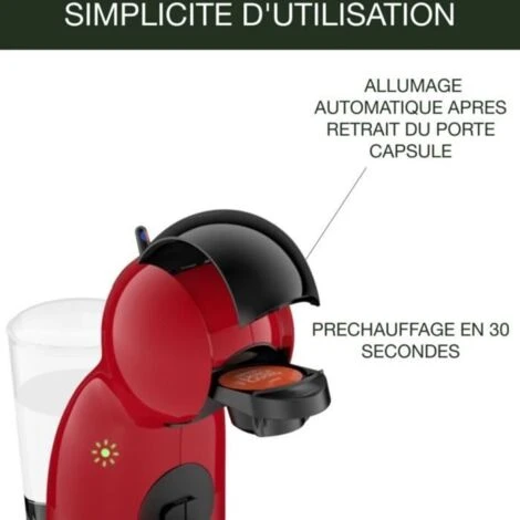 Krups Nescafé Dolce Gusto Macchina Da Caffè Yy4580fd + 3 Scatole Di Caffè Espresso, 15 Bar, Capsule, Compatto, Piccolo, Rosso - immagine 2