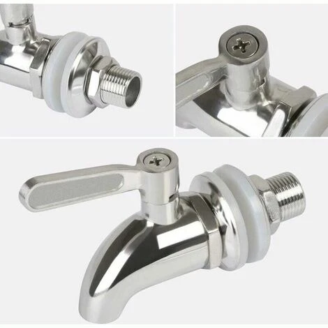 Rubinetto Per Botte, Distributore Di Bevande, Rubinetto Per Botte Di Birra, Rubinetto Per Vino - Acciaio Inossidabile E Dimensioni 12 Mm - immagine 4